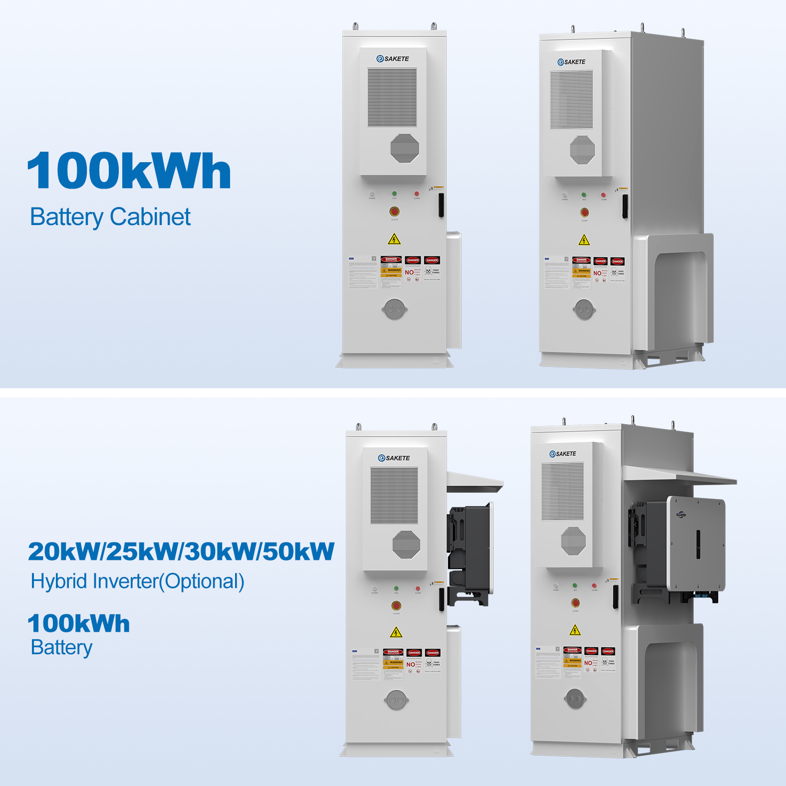 10 Years Warranty 50kwh 60kwh 80kwh 100kwh Lifepo4 High Voltage Battery Commercial Industrial Energy Storage Systems Container