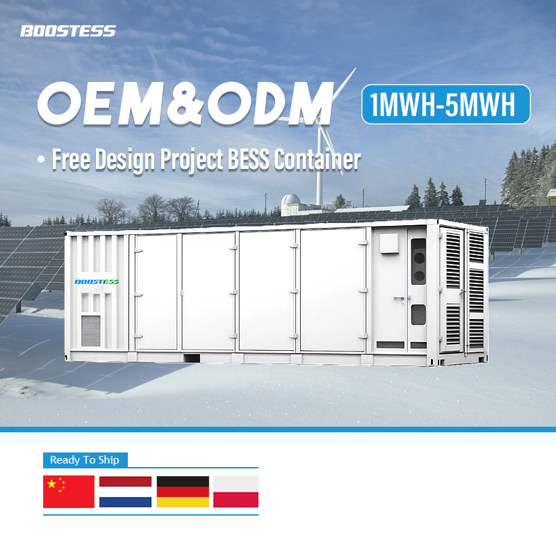 BoostESS Containerized 3.14MWh LiFePO4 Liquid Cooling BESS All-In-One Solar Energy Storage System Solar Generator Power Solution