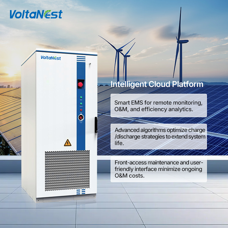VoltaNest 120kW Liquid Cooling Solar Energy System 261kWh LiFePO4 Lithium Ion Battery C&amp;I ESS Microgrid Storage off Grid