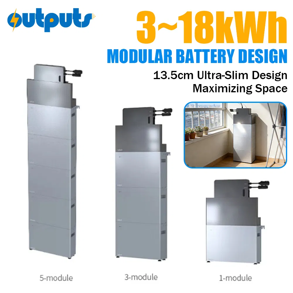Ultra-Thin Stackable Balcony Bess Battery Energy Storage System with Micro-Inverter off-Grid &amp; Grid-Tied Ready