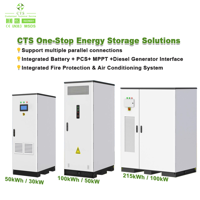 CTS 50kWh 100kWh 215kWh Lifepo4 Battery Energy Storage System with PCS for BESS Commercial and Industrial Battery Energy Storage
