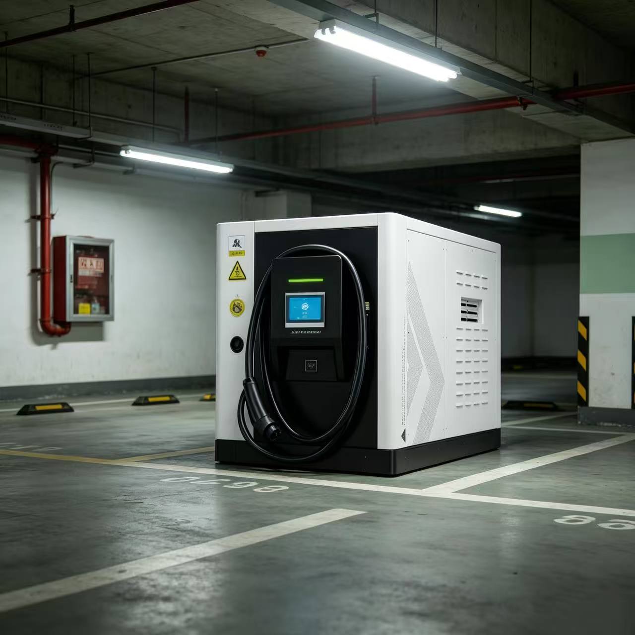 Commercial EV Charger 30kW BESS with 60kWh Battery Storage System Hybrid Solar Microgrid DC Fast Charging Station