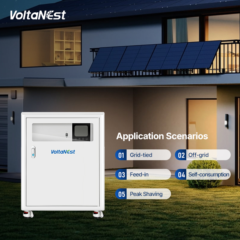 VoltaNest Mobile 51.2V 100ah 3.5kW 5.6kW 10kWh 15kWh 20kWh Solar Energy Storage System All in One Residential ESS Home Battery