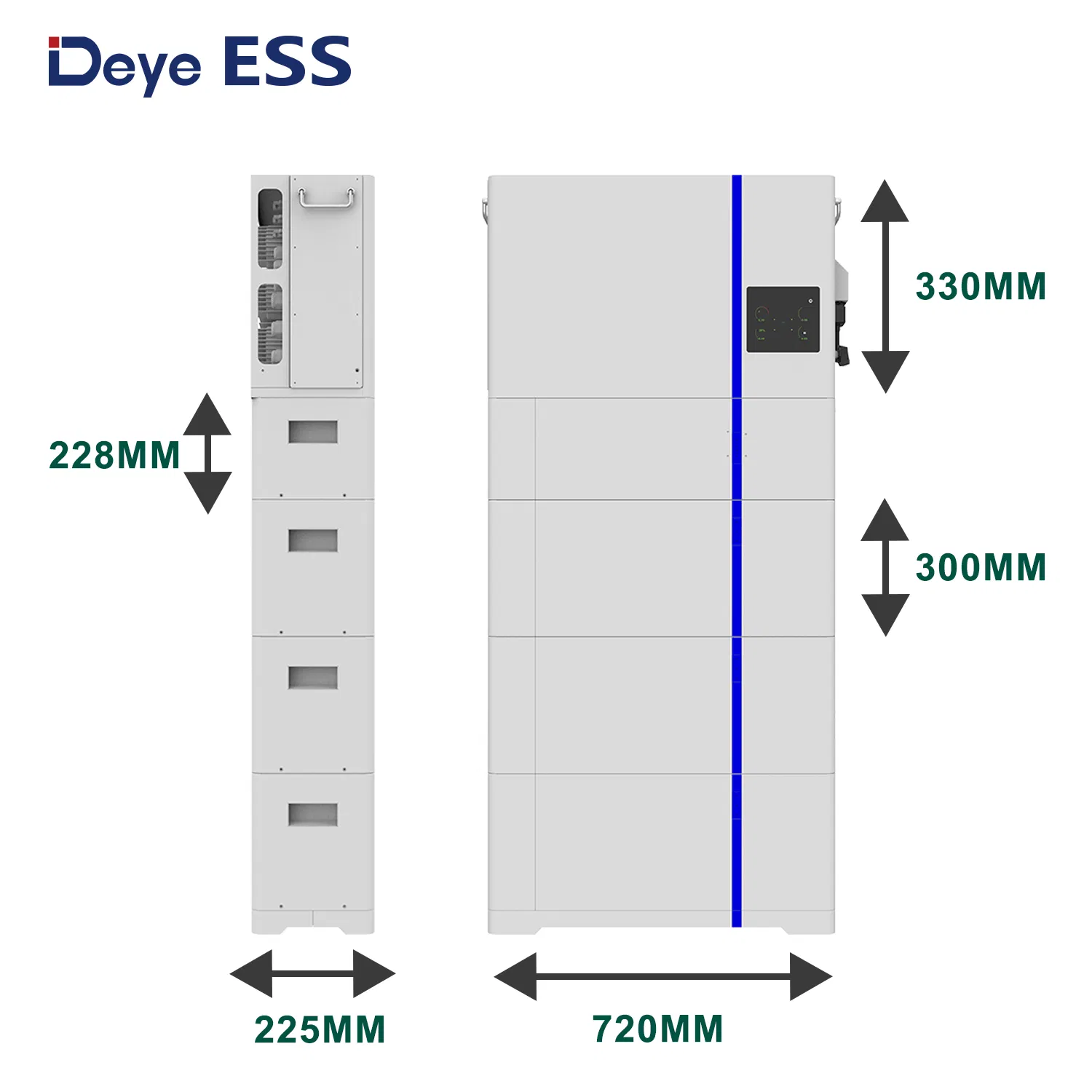 Deye Ess Ai-W5.1-B-Ess Safe Reliability All-in-1 51.2V 100ah Max184kwh Best LiFePO4 Lithium Solar Energy Storage System Battery