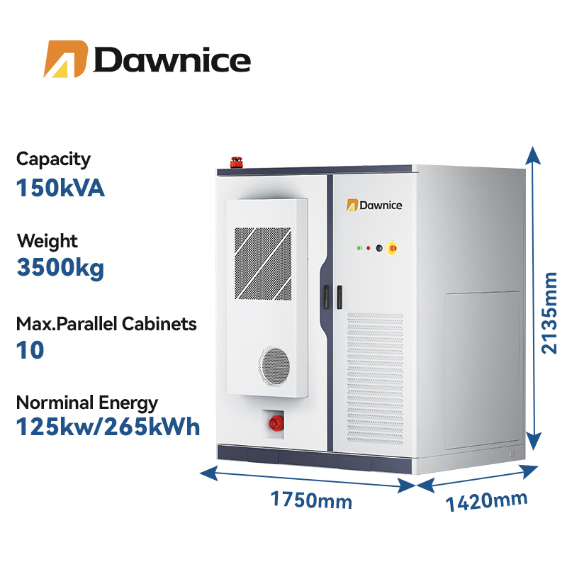 Outdoor All in One 75kWh 150kWh 200kWh 300kWh Solar Battery Energy Storage System Microgrid BESS with PCS+ Lithium Batteries