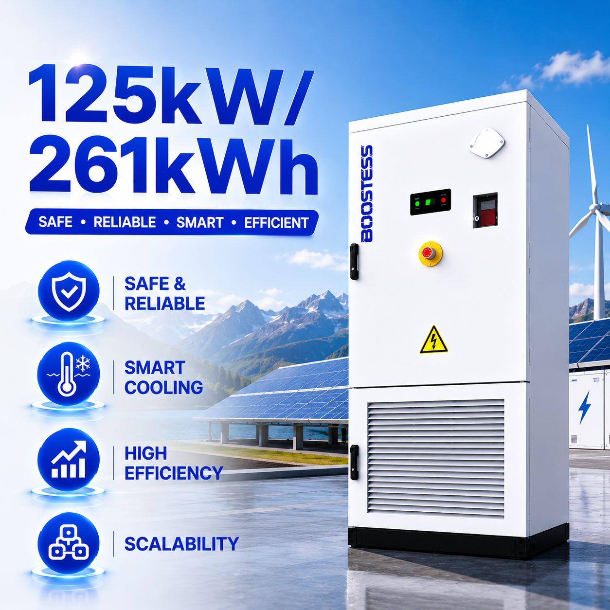 125kw/261kwh Grid-connected C&amp;l Microgrid Industrial &amp; Commercial Container Bess Solar Battery Energy Storage System