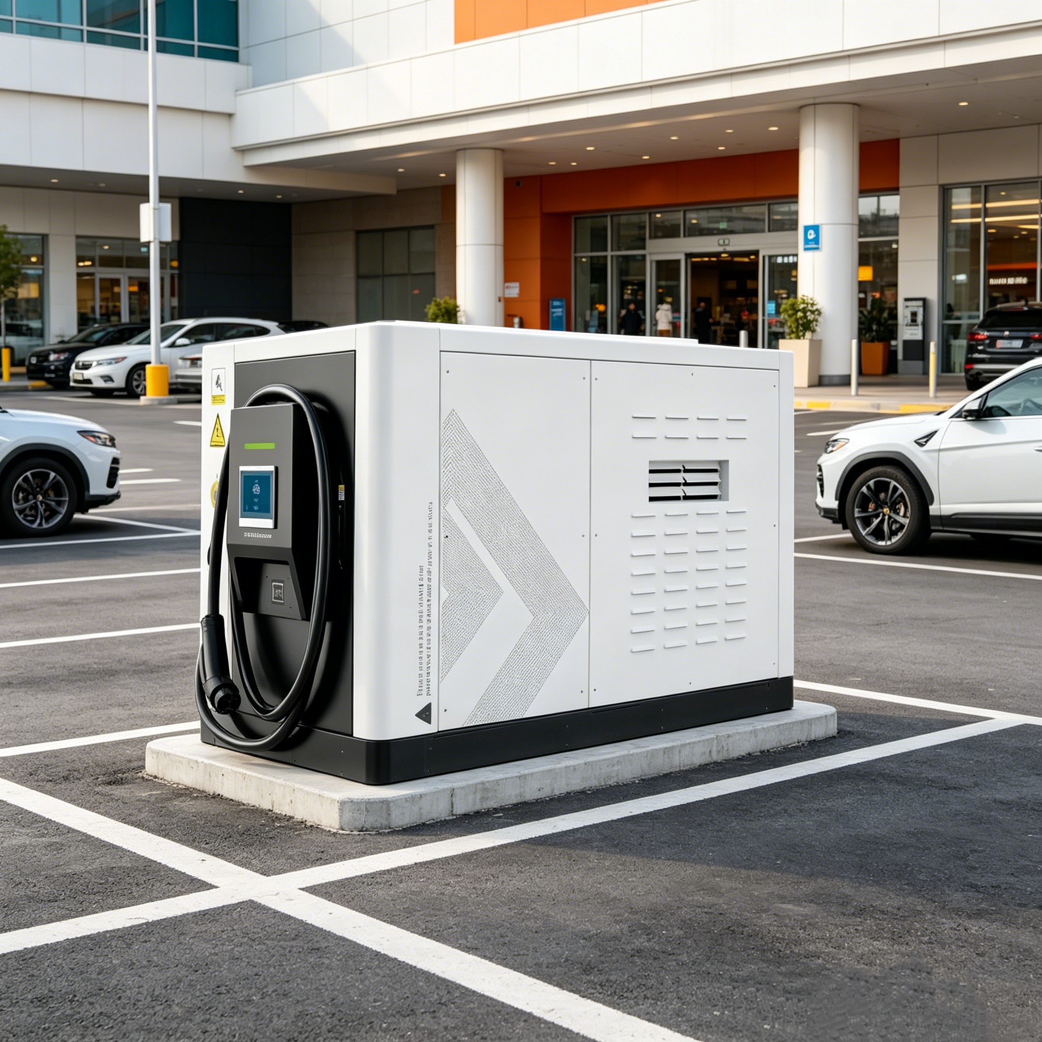 Commercial EV Charger 30kW BESS with 60kWh Battery Storage System Hybrid Solar Microgrid DC Fast Charging Station