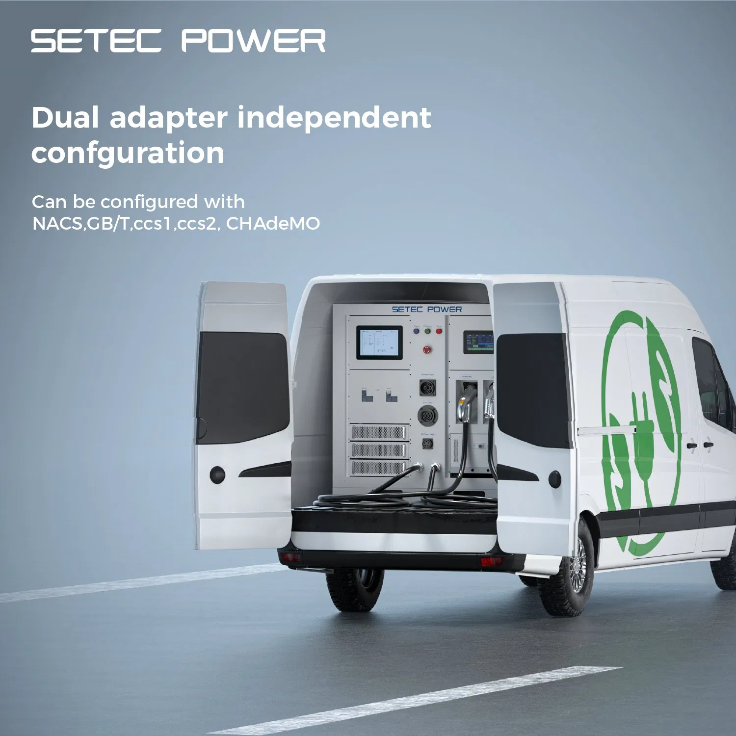 SETEC POWER CCS CHAdeMO NACS mobile 30kWh-1Mwh Energy Storage system with EV Charging Solution for Emergency charging