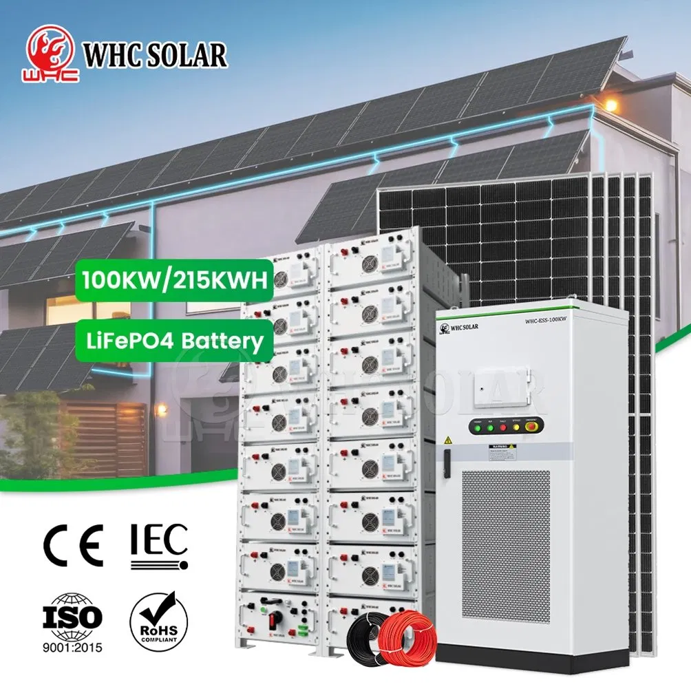 WHC 100KW 215kwh Energy Storage System PV Utility Scale Battery Storage Off Grid Solar Power BESS Container