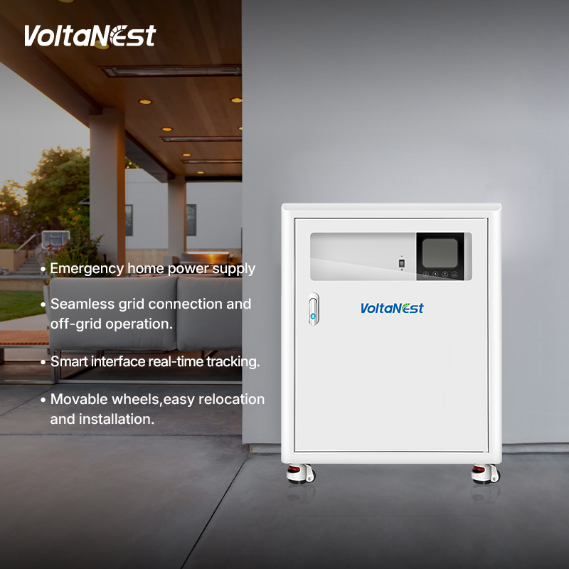 VoltaNest Mobile 51.2V 100ah 3.5kW 5.6kW 10kWh 15kWh 20kWh Solar Energy Storage System All in One Residential ESS Home Battery