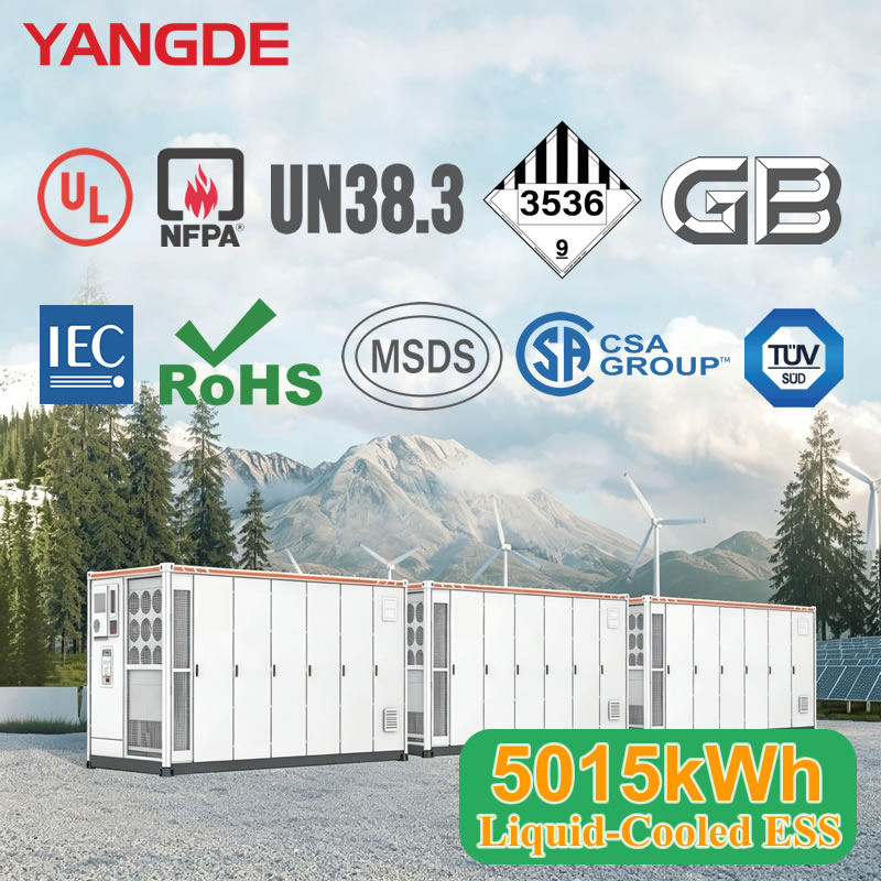 Liquid-Cooled LiFePO4 5015kwh Grid-Tied Energy Storage System for Utility Grid with UL