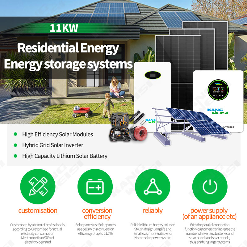 PV Systems Off Grid Hybrid Solar Energy Storage System 5Kw 8Kw 10Kw 15Kw Residential Solar Power Battery Complete Set