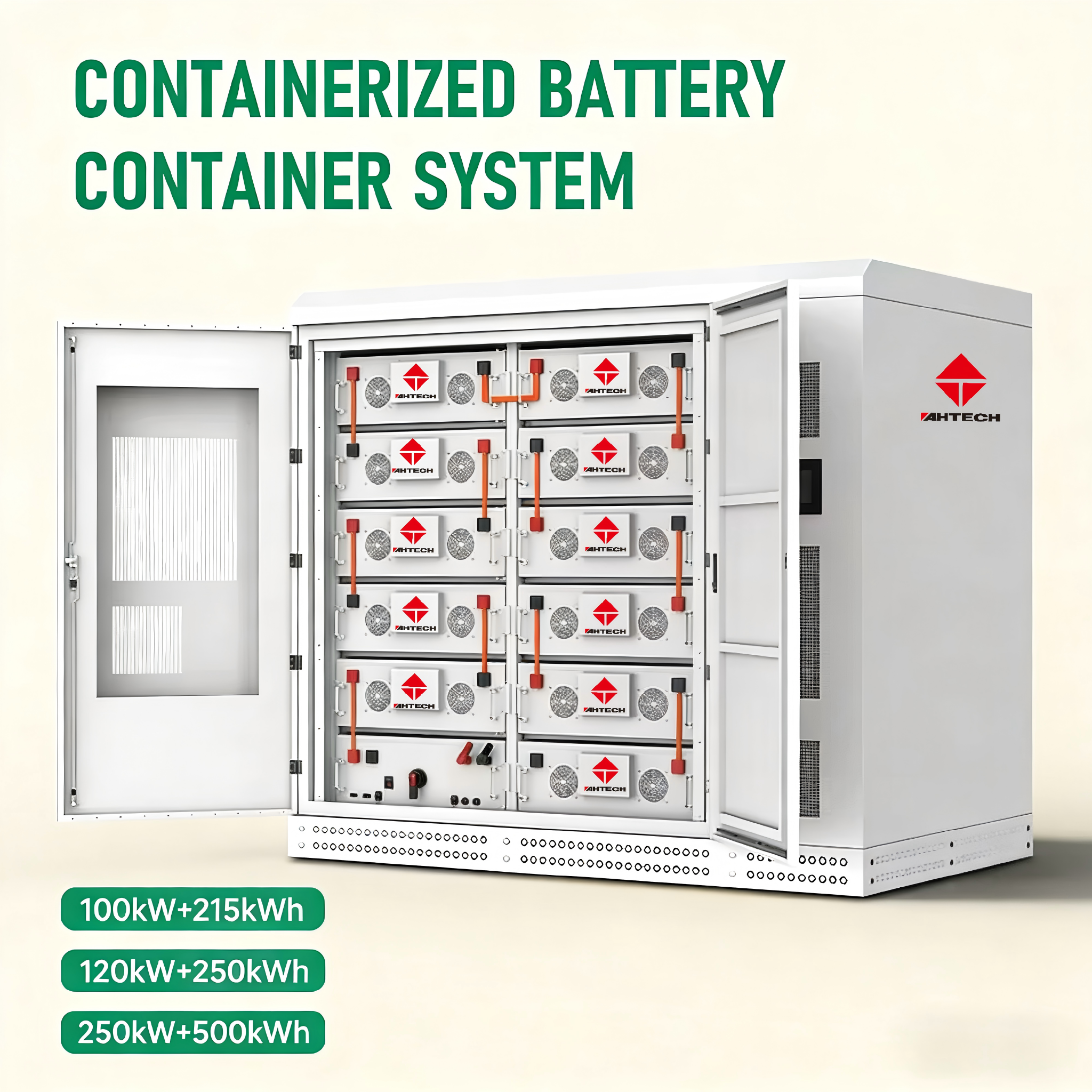Outdoor IP65 Commercial ESS Cabinet 100kWh 50KW Lithium Battery Energy Storage System Solar Hybrid Microgrid Power Plant