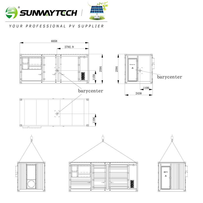 Energy Storage Container OEM 1mwh 2mwh Air Cooling Industrial Ess All in One Distributed Container Bess Energy Storage System Battery