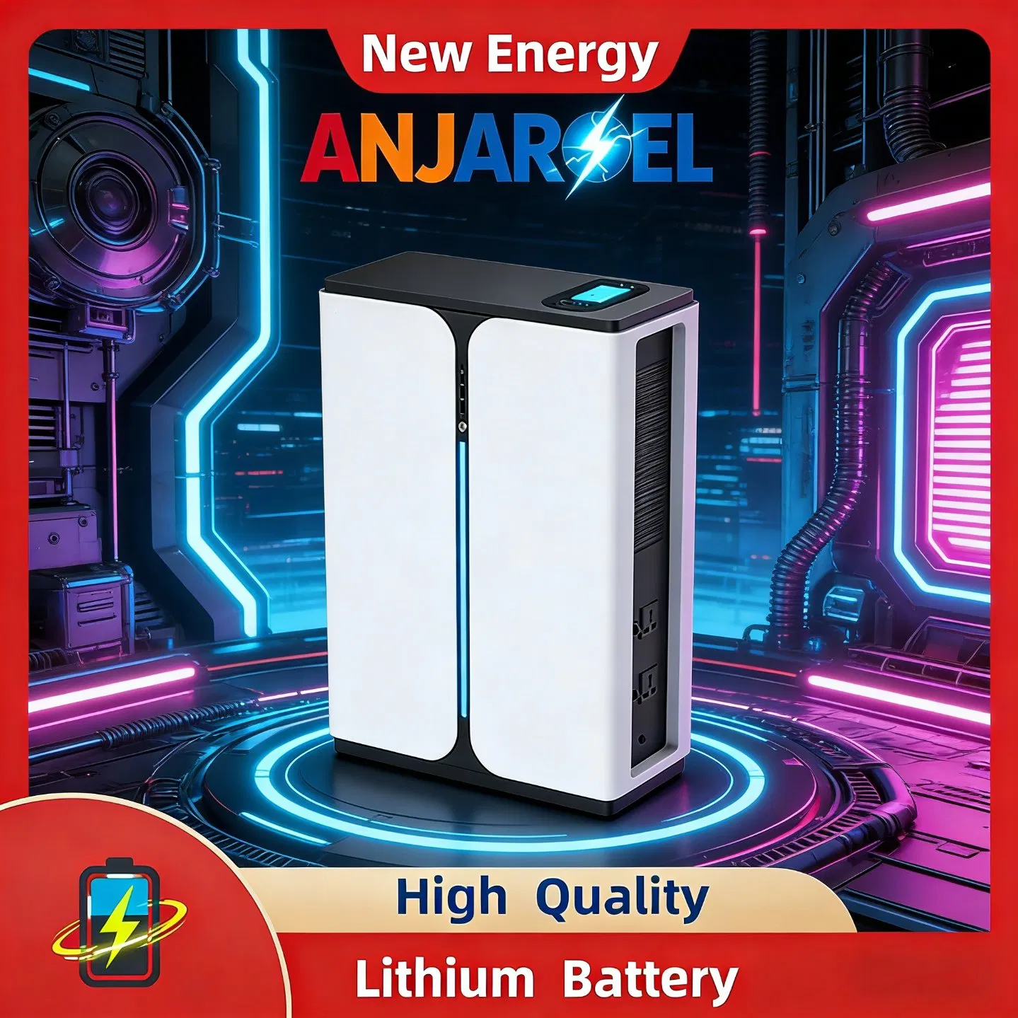 Lithium Cell 51.2kwh High Efficiency Energy Storage, 51.2V LiFePO4 Battery for Solar &amp; Wind Power Systems