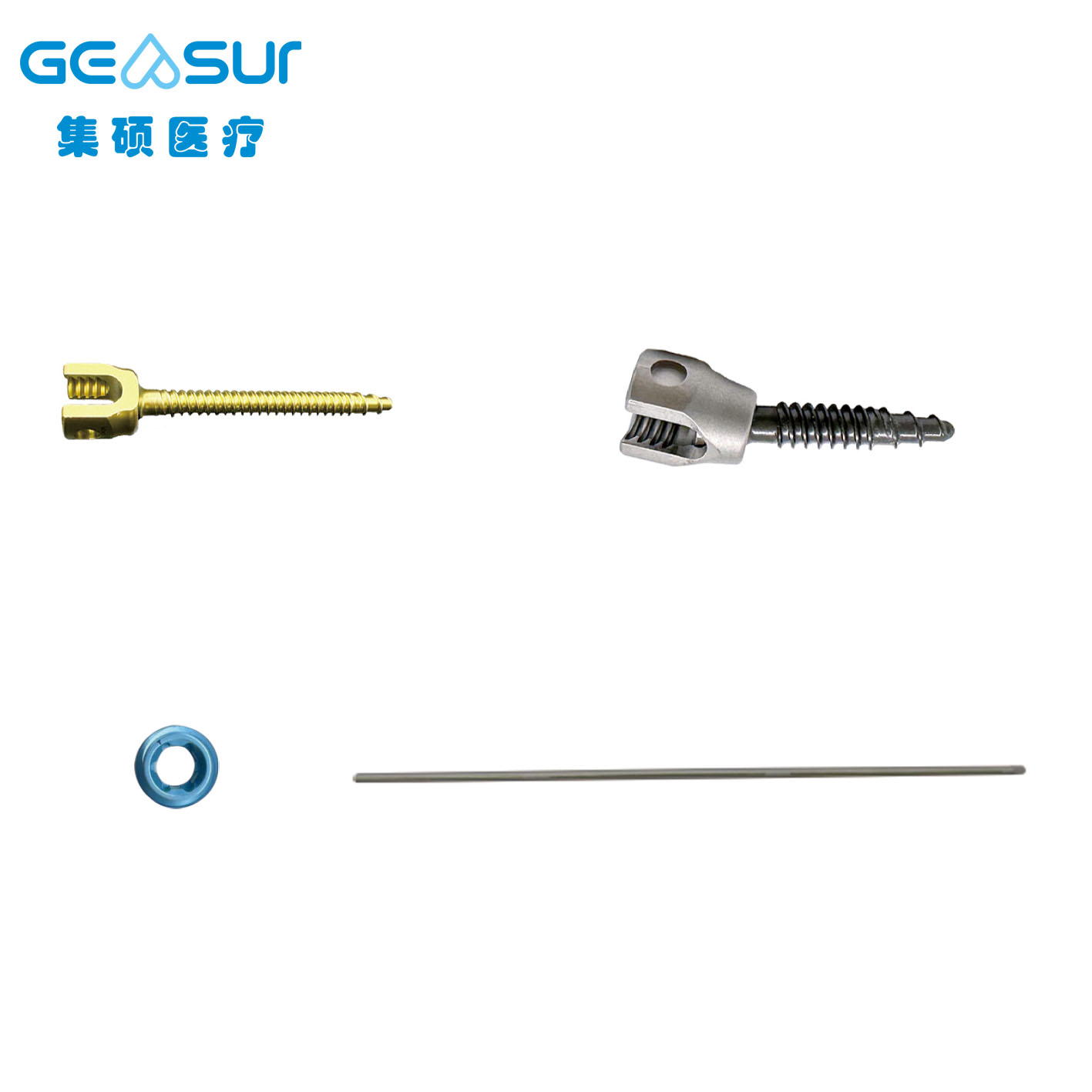 Posterior Spinal Internal Fixation 4.5 System Mono-axial Pedicle Screw  Titanium Alloy Spine Screw