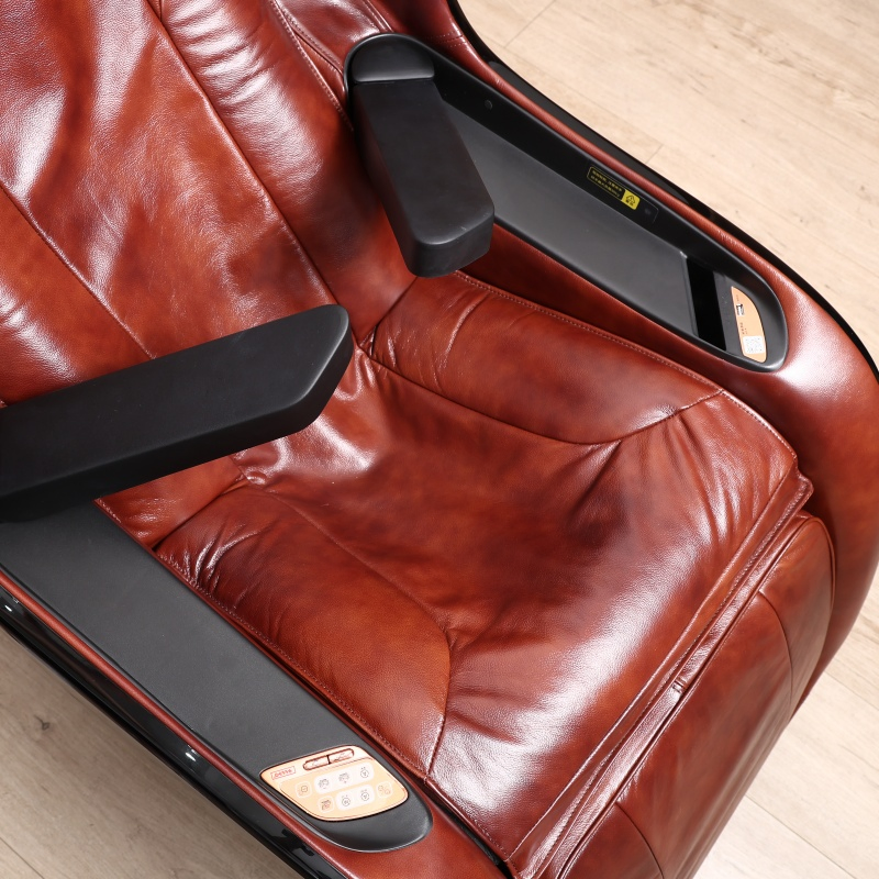 Genuine Leather Muscle Pain Relieve Full Body Massage Chair Equipment with Heat Therapy for Leg and Lumbar