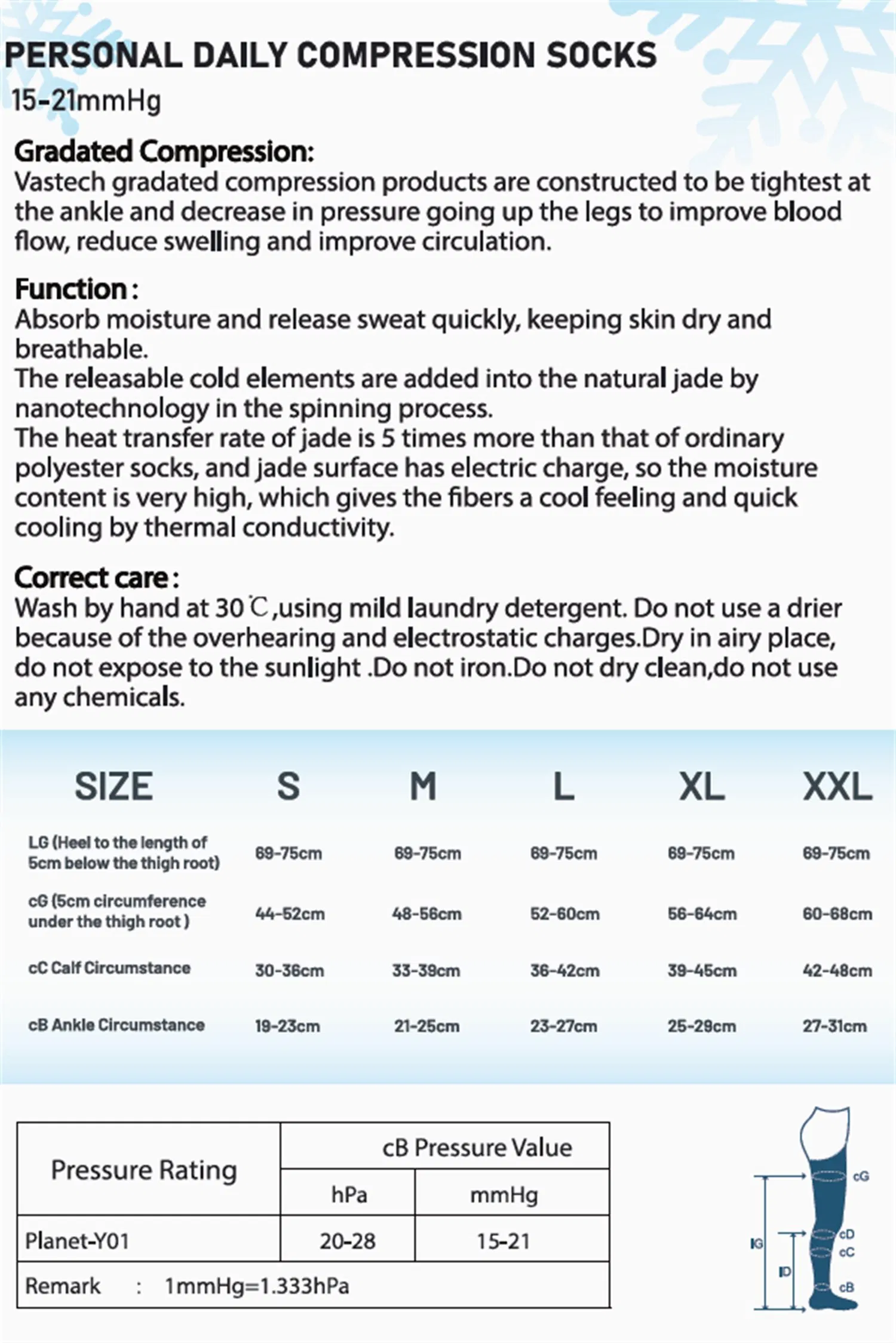 Gradated Reduce Swelling 15-21 Mmhg Compression Stockings Thigh High Unisex Ted Hose Socks