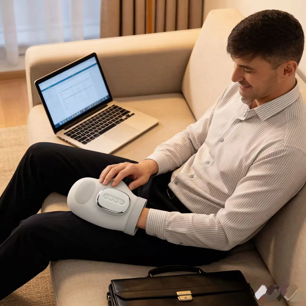 The Ultimate Rechargeable Hand and Wrist Massager with Compression and Heat