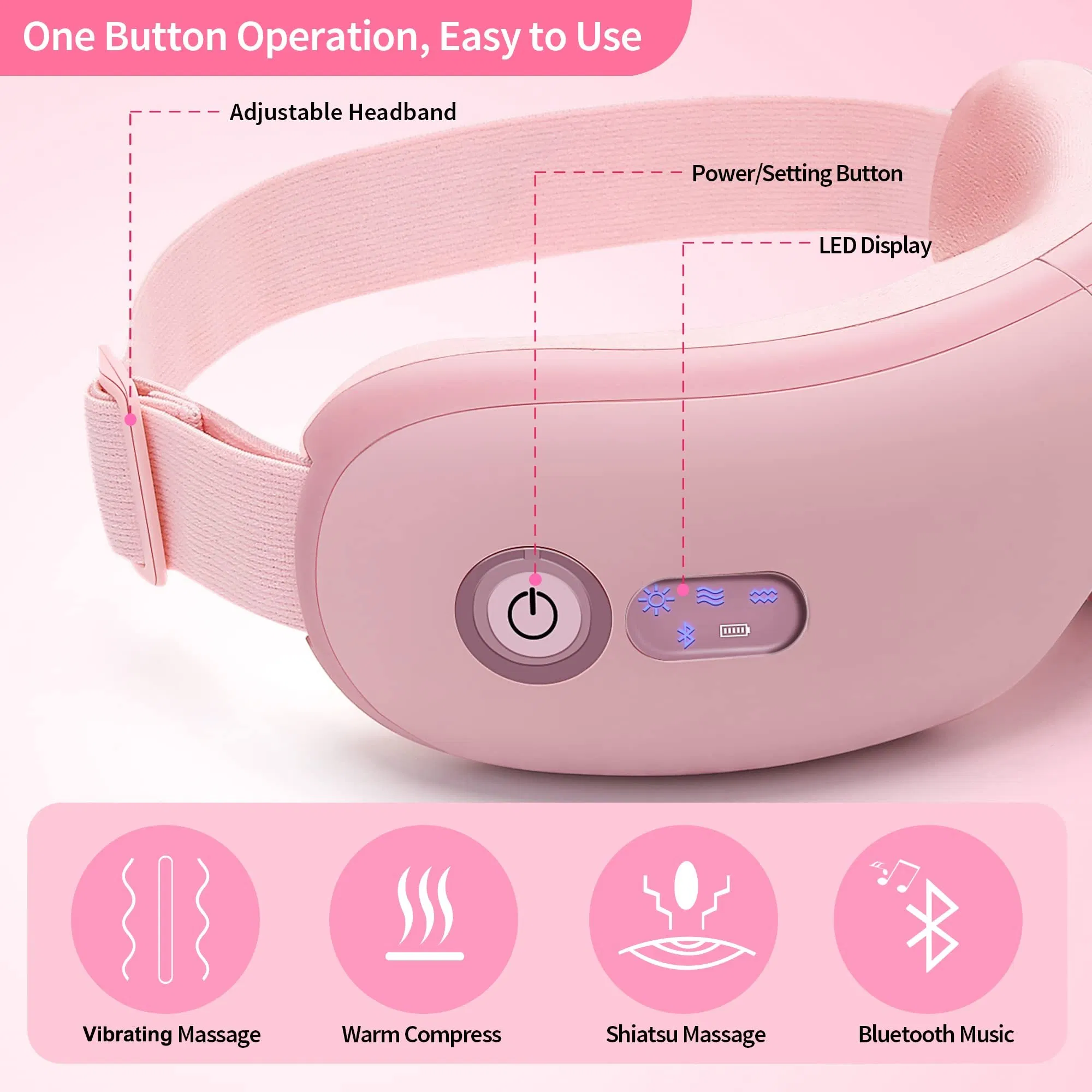 Portable Eye Therapy Massager with Heat for Relieve Eye Strain