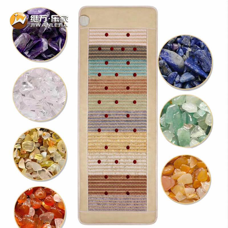 Jiwan Lejia Reliable Infrared Amethyst Therapy Heating Negative Ions Massage Cushion Red Light Yoga Pemf Mat for Pain Relief