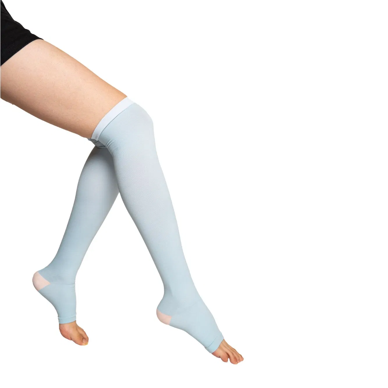 Gradated Reduce Swelling 15-21 Mmhg Compression Stockings Thigh High Unisex Ted Hose Socks