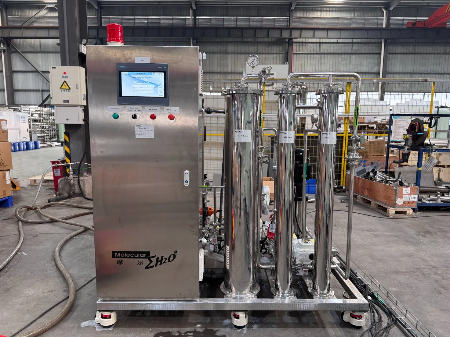 500lph Hemodialysis Pure Water System Double Stage RO with Heat Disinfection