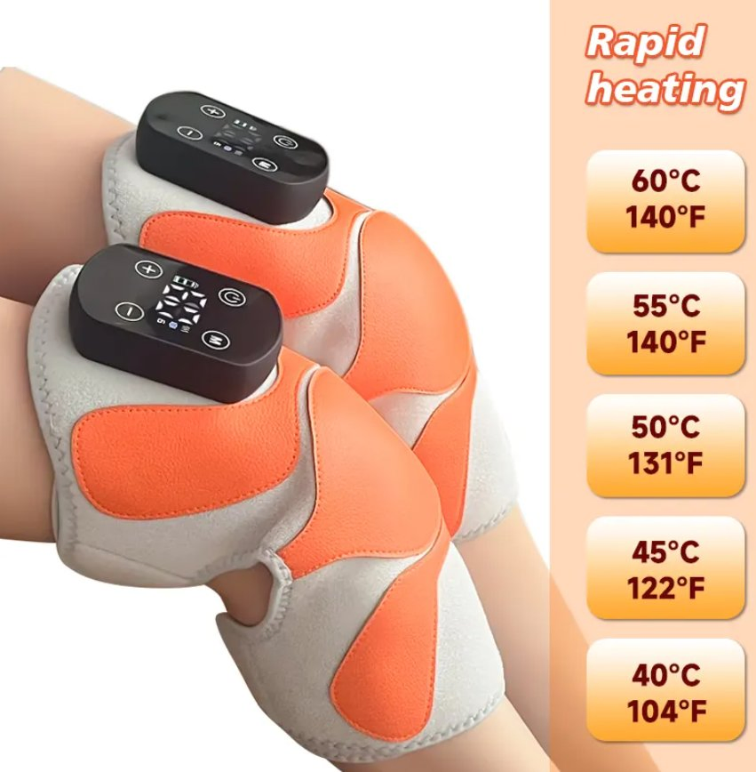Portable Pain Relief Electric 3 in 1 Heated Knee Pad Elbow Therapy Vibration Knee Massager with Heat