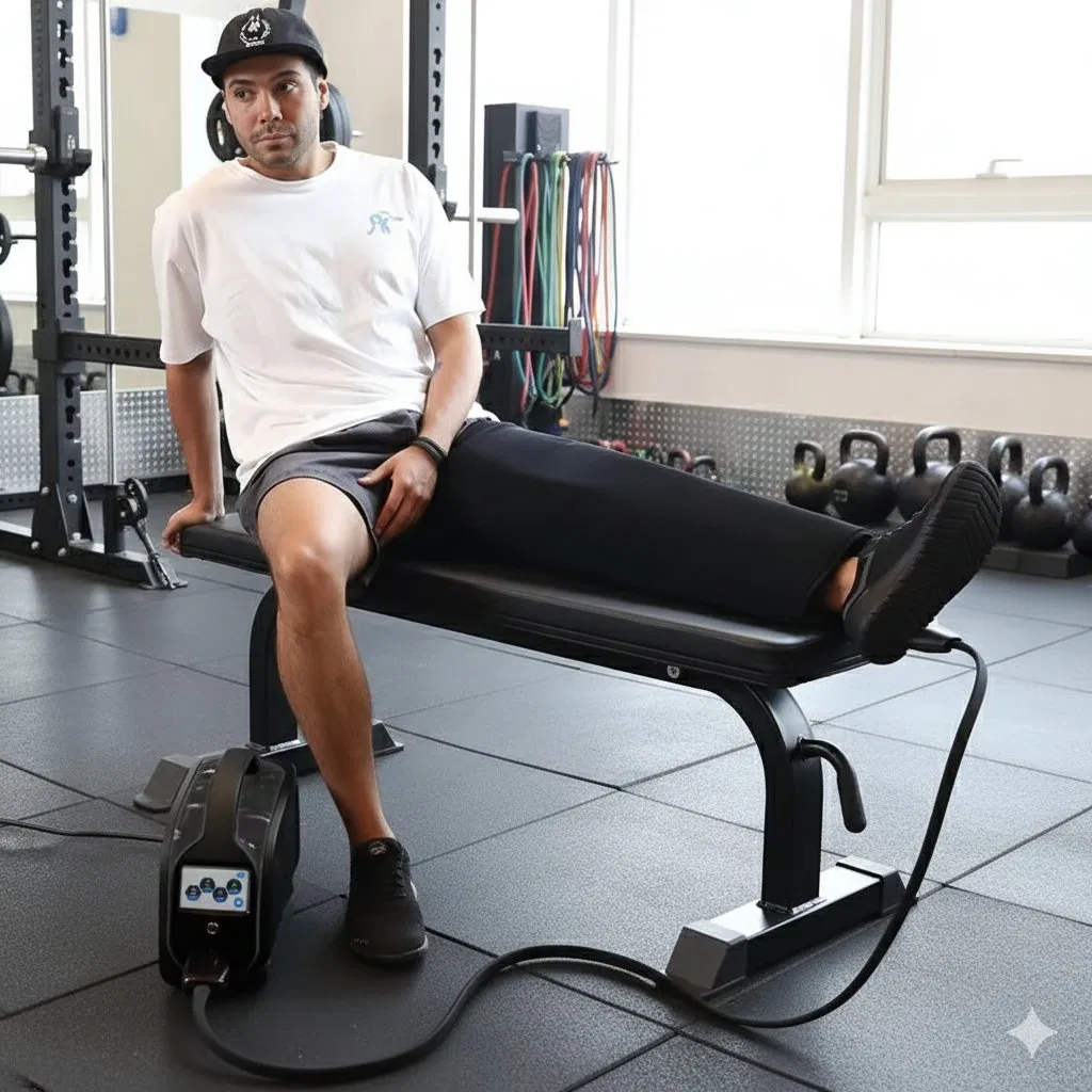 Vu-Cot03 Iceless Cold Compression Therapy Machine Medical Device with Adjustable Heat &amp; Massage for Sports Recovery