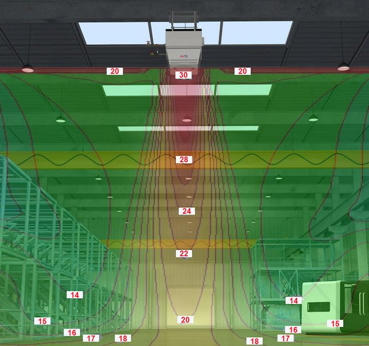 Industrial Heating Heater System for High Ceiling Indoor Areas Heat to Floor