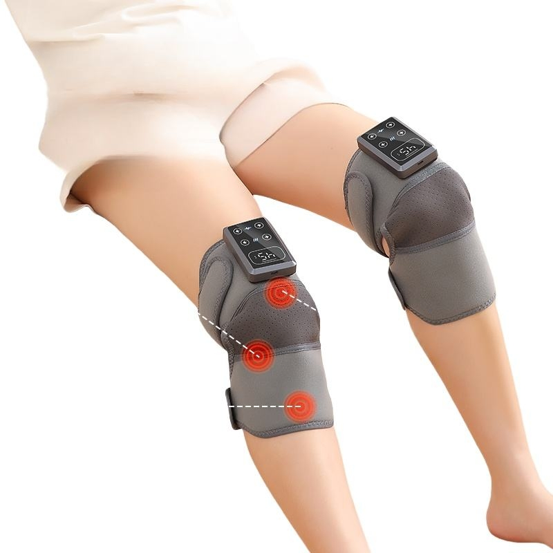 New 3-in-1 Shoulder Brace Wrap Massage Device Knees Machine Wholesale Old Citizens, USB Electric Knee Thermal Massage Knee Pads