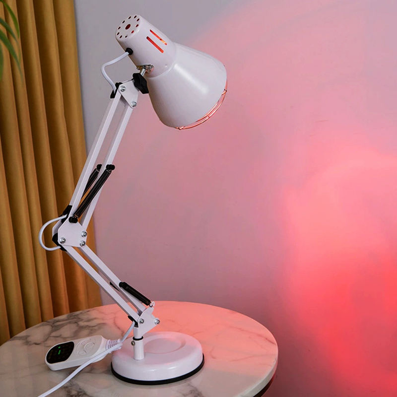 Portable Beauty Therapy Device Medical Salon Desk Infrared Heat Lamp Iron Folding Infrared Physiotherapy Table Light