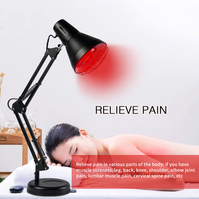 Portable Beauty Therapy Device Medical Salon Desk Infrared Heat Lamp Iron Folding Infrared Physiotherapy Table Light