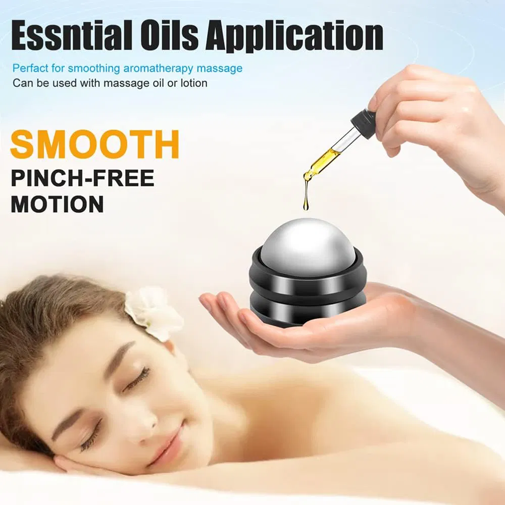 Cold Massage Roller Ball, Manual Massage Ball Roller for Ice and Heat Therapy, Deep Tissue Massage Ball for Sore Muscles, Joint Pain, Muscle Recovery