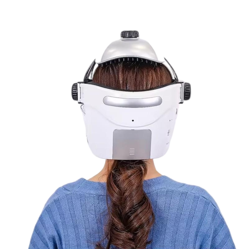 Portable Heat Compression Soothing Head Massage Helmet for Stress Relief