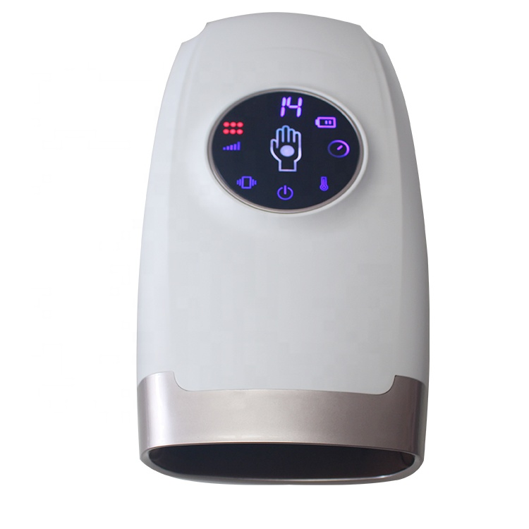 Electric Therapy Portable Acupressure Massage Products Hand Vibrating Rechargeable Electric Hand Massager with Heat Compression