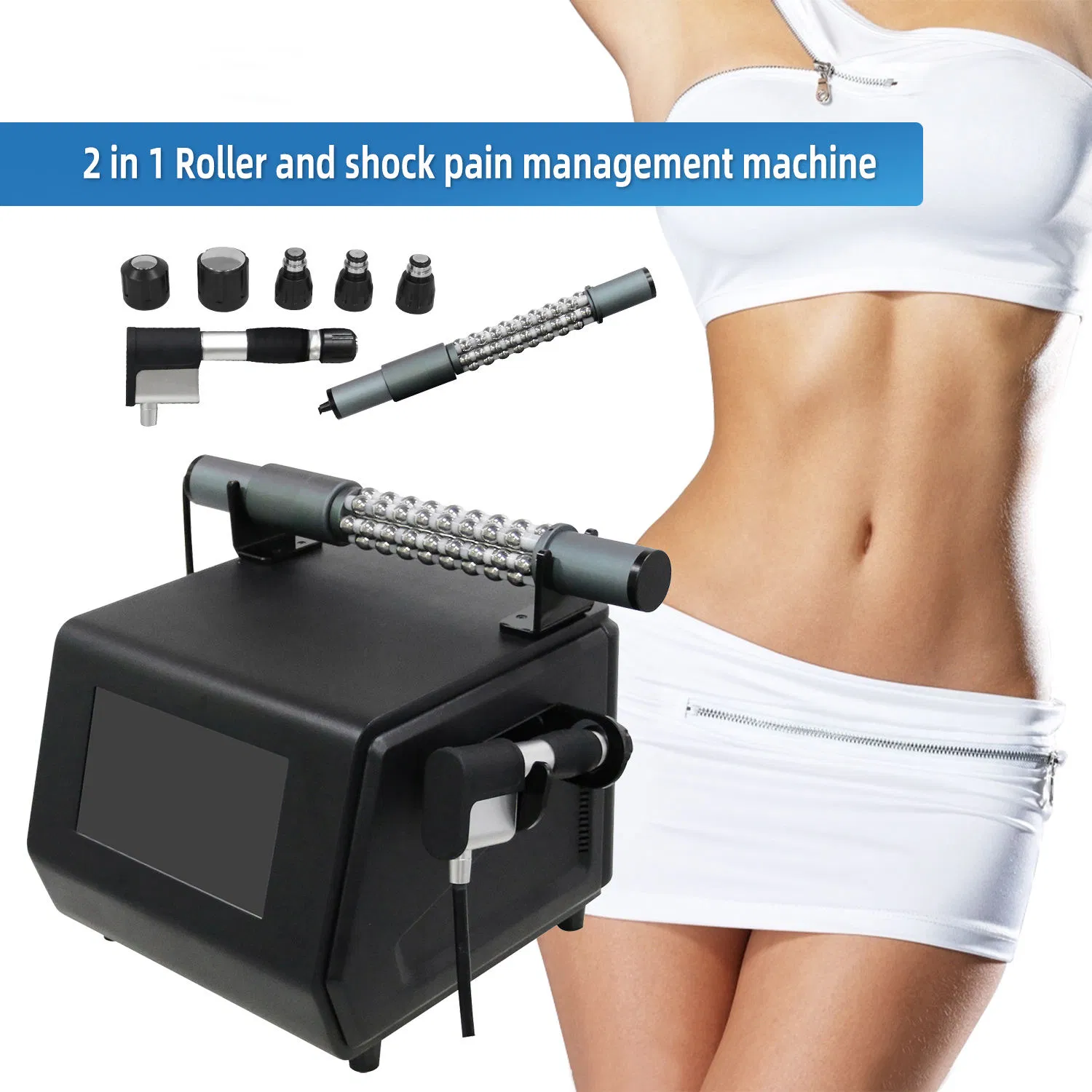 Professional Roller + Shockwave Therapy Machine - Deep Heat Massage and Chronic Pain Management