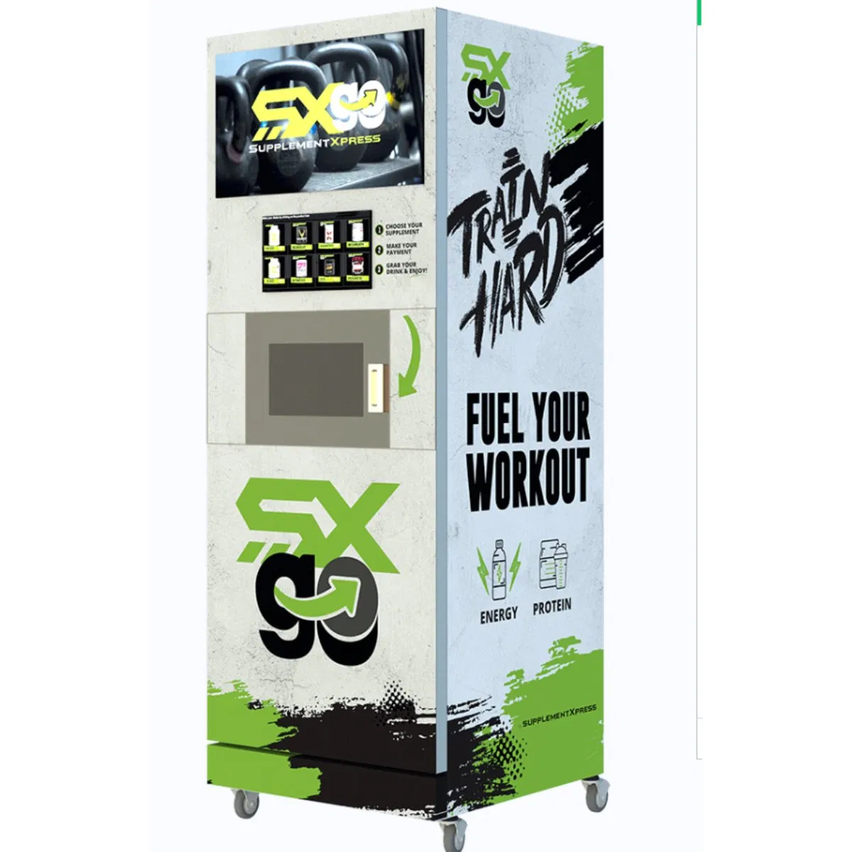 Modern Touch Screen Interactive Protein Supplement Retail Kiosk Vending Machine for Wellness Shops