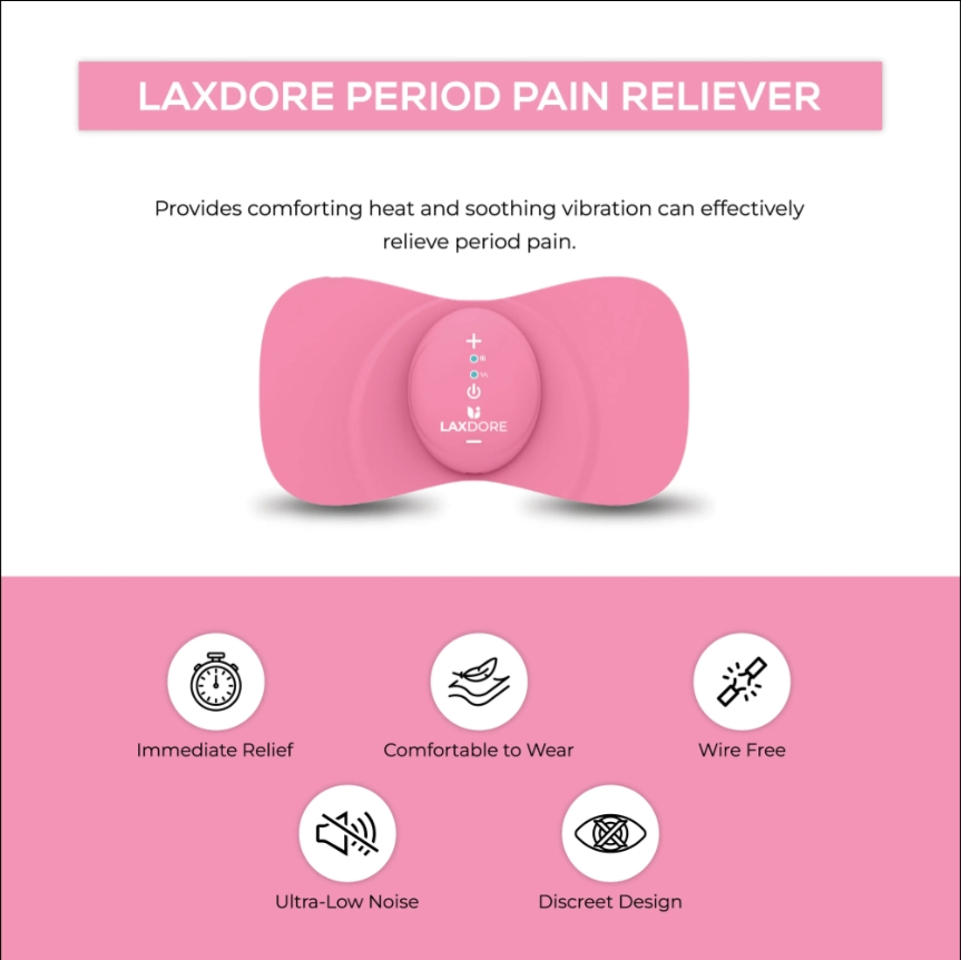 Portable Pain Relief Massager Device for Women's Menstrual Relief