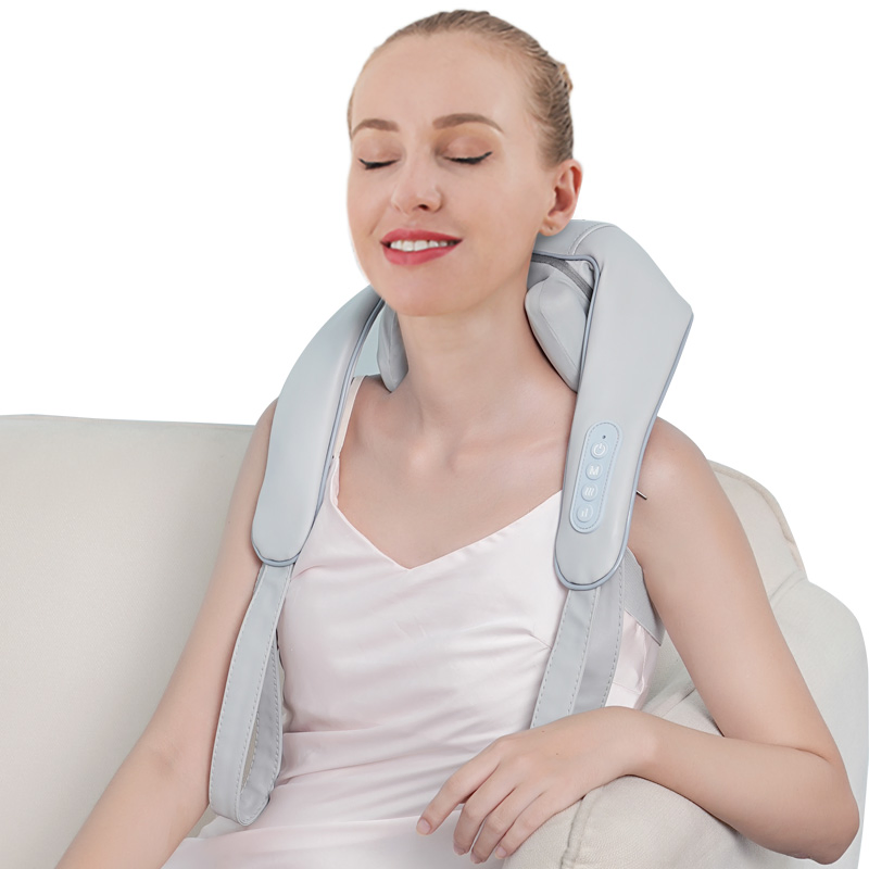 Portable Design Back Shoulder and Neck Massager Body Relaxing Smart Massage Shawl Shiatsu Back Neck Massager with Heat Therapy