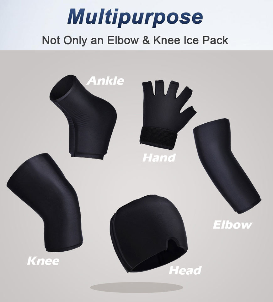 Custom Flexible Sports Cold and Hot Pack Reusable Knee Gel Ice Pack Wrap Gel Knee Ice Pack Wrap Cold Compress Knee Gel Sleeve