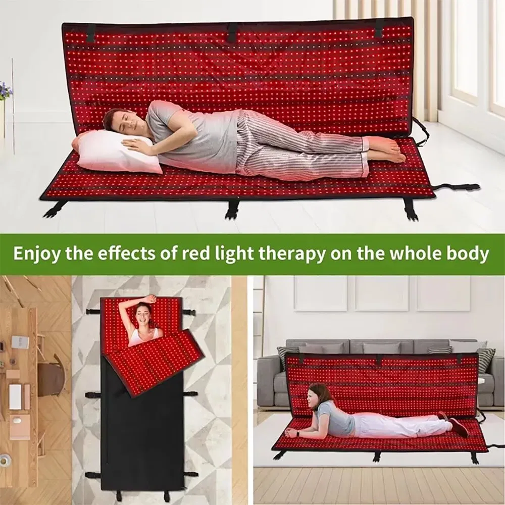 2520 LEDs Red Light Therapy Mat with Integrated Sleeping Bag Feature