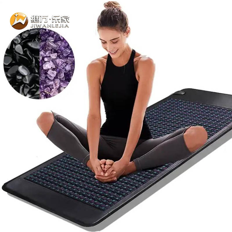 Jiwan Lejia Reliable Infrared Pemf Amethyst Therapy Heating Massager Negative Ions Massage Cushion Red Light Yoga Mat for Pain Relief