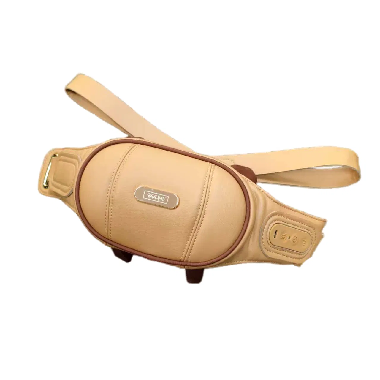 Muscle Pain Relieve Deep Tissue Relief Luxury Mini Portable Design Kneading Pinching Shiatsu PU Leather Heat Therapy Home Office Neck and Shoulder Massager