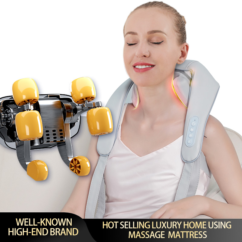 Portable Design Back Shoulder and Neck Massager Body Relaxing Smart Massage Shawl Shiatsu Back Neck Massager with Heat Therapy