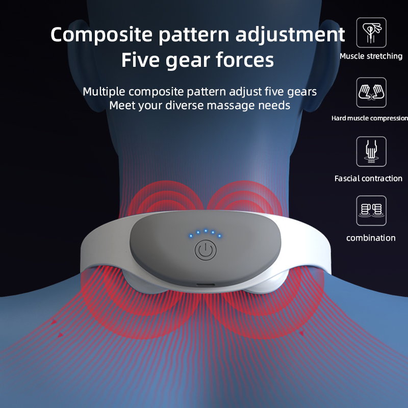 Wholesale Portable Electric Cervical Vertebra Neck Massager with Heat Therapy OEM Bulk Supply Masajeador