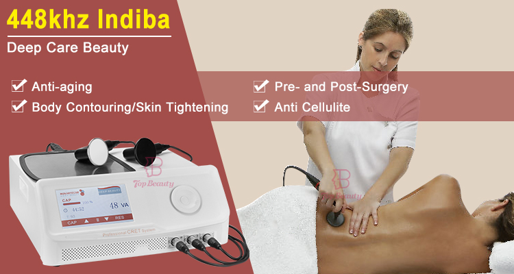 Cet Ret RF Deep Heat Therapy Tecar Therapia Machine 448kHz Fisioterapia Bracelet Physical Therapy Tear Therapy