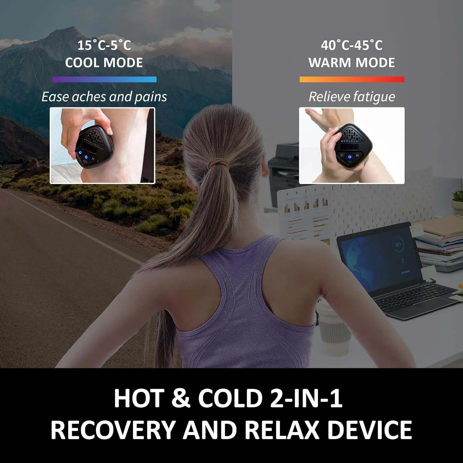 Factory New Design Portable Aches Pains Relief Relax Sports Recovery Inflammation Reducing 2 in 1 Heat Cold Therapy Machine