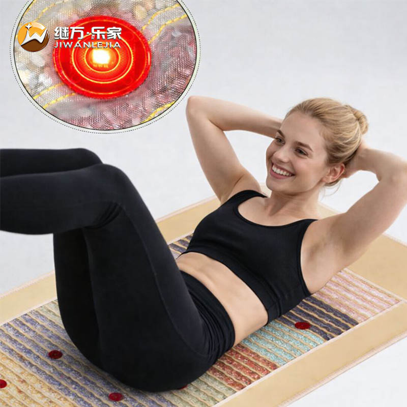 Jiwan Lejia Reliable Infrared Amethyst Therapy Heating Negative Ions Massage Cushion Red Light Yoga Pemf Mat for Pain Relief