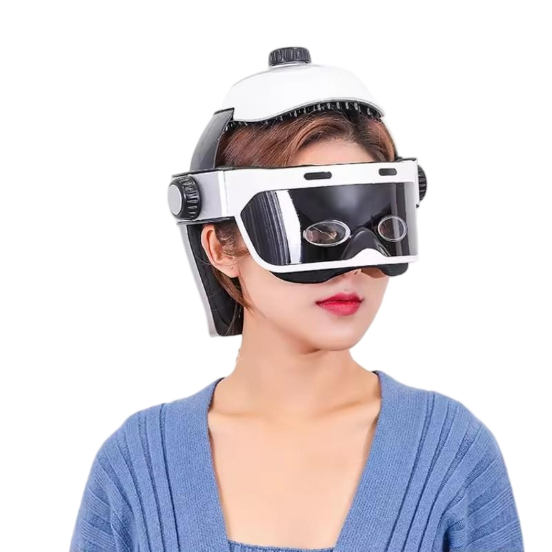 Portable Heat Compression Soothing Head Massage Helmet for Stress Relief
